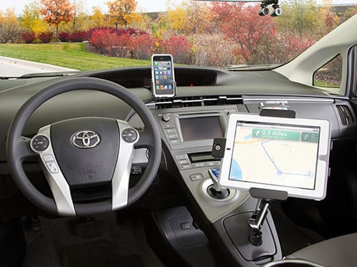 Green Cab with ProClip Dashboard Mounts