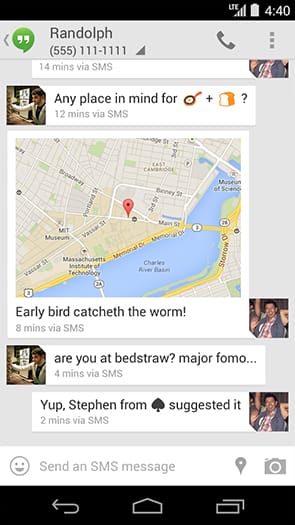 Google Hangouts Merged Conversations