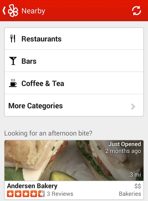 Yelp for Android