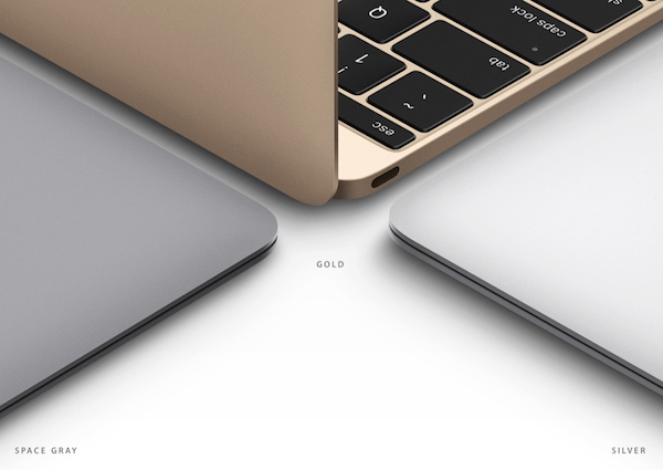 MacBook Gold Gray Silver