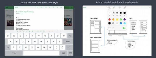 Evernote App for iPad Pro