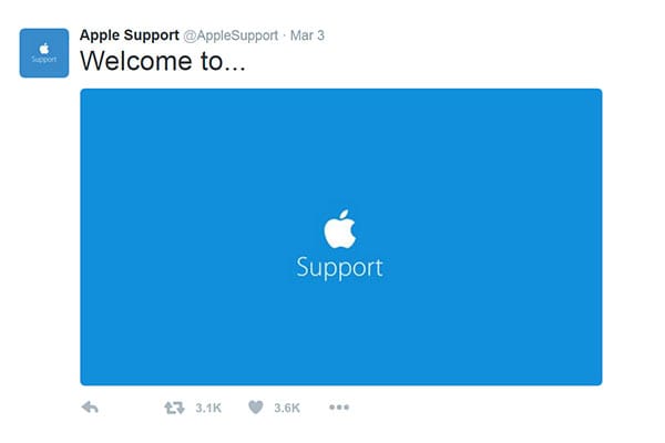 Apple Support Joins Twitter