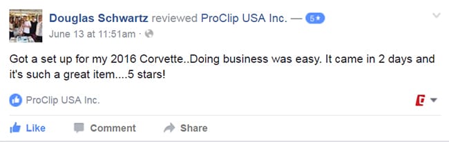 Facebook product review for ProClip USA