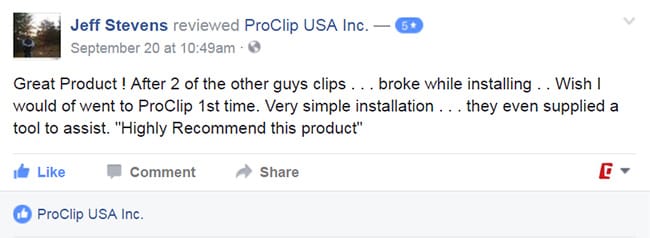 Customer Reviews of ProClip Car mounts