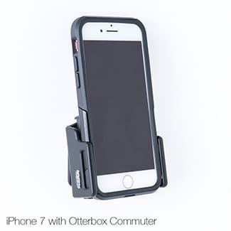 Option 2: Adjustable iPhone 7 Holder for Medium Cases with the Otterbox Commuter