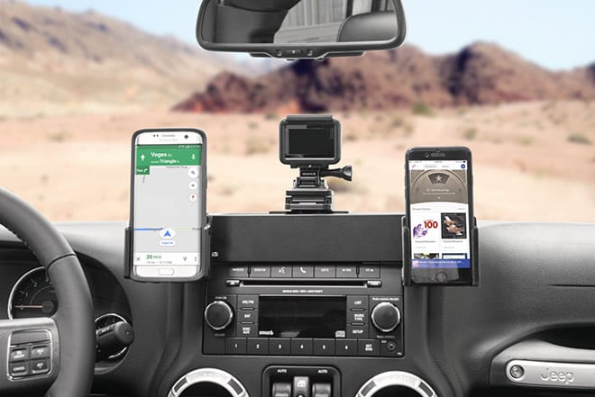 Jeep Wrangler Dashboard Phone Mounts