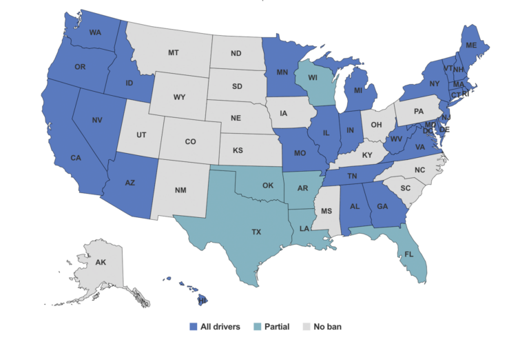 HandsFree Laws and Texting & Driving Laws by State